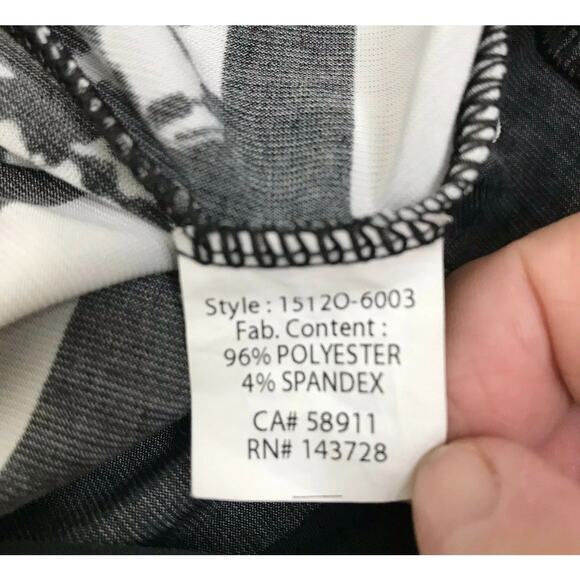 Tribal Dress Women's Small Black White Knit Snakeskin Graphic Night Out Goth - Picture 5 of 7